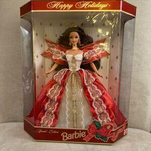 1997 Special Edition Happy Holidays Barbie  - 10th anniversary doll in series